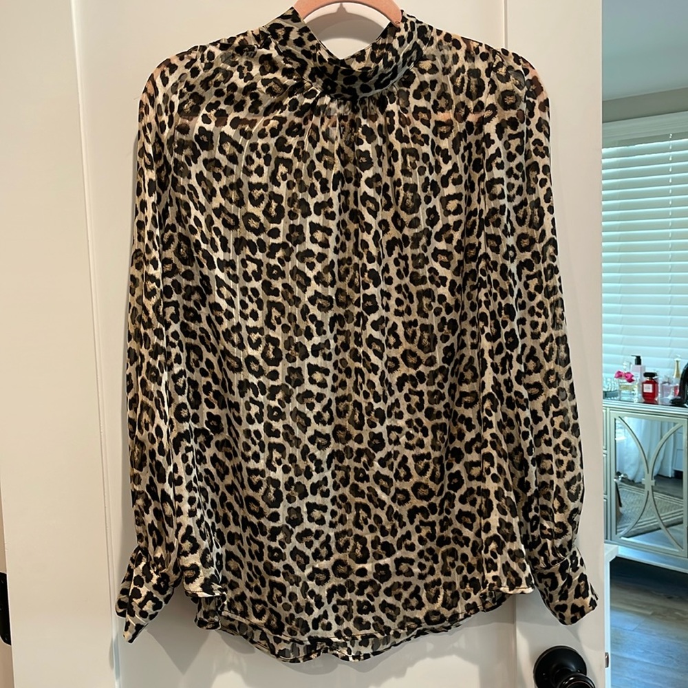 H&M Leopard Chiffon Blouse